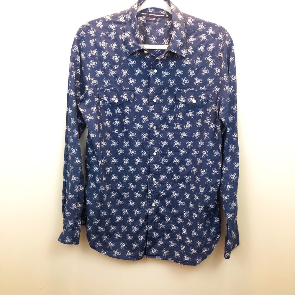 Ralph Lauren Sport snap button shirt size 14
